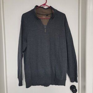 Mens Arrow dark grey quarter zip pullover sweatshirt - size L